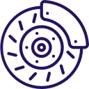 Circular target/radar icon with concentric rings and tick marks in purple